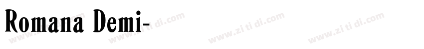 Romana Demi字体转换